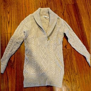 Vince oatmeal cashmere blend cable knit long sweater size small